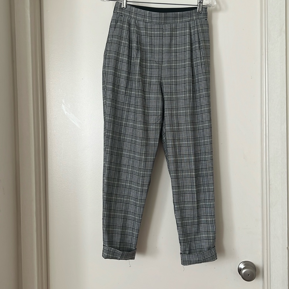 Plaid Zara Trousers, plaid Pants
